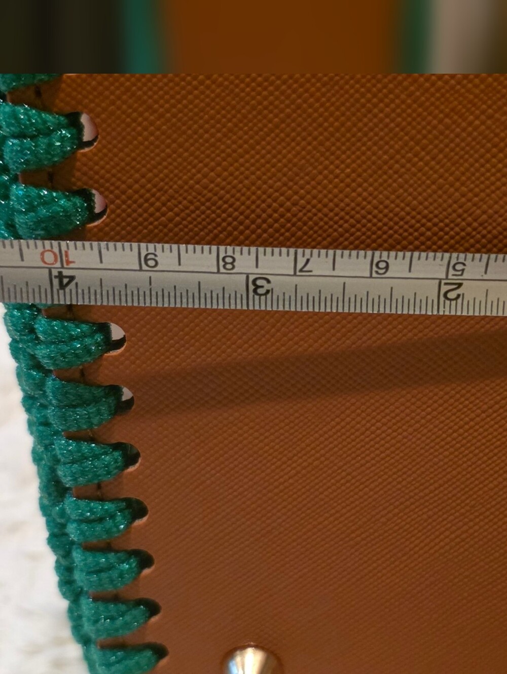 Handcrafted Green, White And Red Crochet Handbag with Mexico Emblem- NWT - Picture 5 of 7